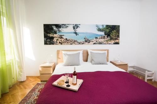 Postel nebo postele na pokoji v ubytování Apartman Zagreb Mandić