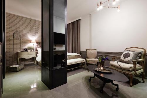 Ein Bett oder Betten in einem Zimmer der Unterkunft Roseto Hotel