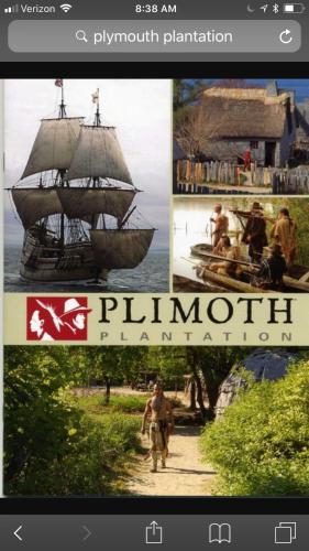 a collage of pictures of a pirate ship and a website at Clear Pond Getaway in Plymouth