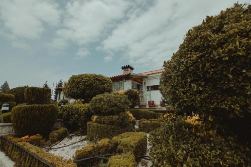 a house with a lot of bushes and trees at Hotel Albergaria Senhora do Espinheiro in Seia