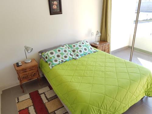 En eller flere senge i et værelse på Departamento en Reñaca 2D-2B edificio Reñaca Park II