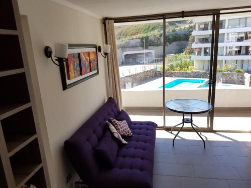 Swimmingpoolen hos eller tæt på Departamento en Reñaca 2D-2B edificio Reñaca Park II