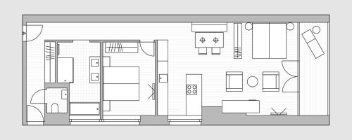 a floor plan of a house at Pension Alpenfluh in Lech am Arlberg