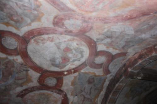 a painting of a ceiling with a heart on it at Chateau de Presque in Saint-Médard-de-Presque