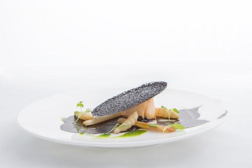 a plate of food on a white plate at Rothay Manor Hotel in Ambleside