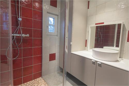 Et badeværelse på L'oeil sur la flèche