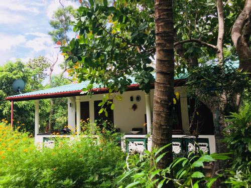 a house in the middle of a garden at Sigiri Saman Home Stay in Sigiriya
