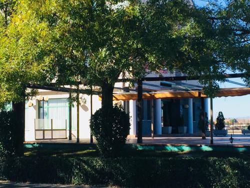 a building with a tree in front of it at Miralcampo in Azuqueca de Henares