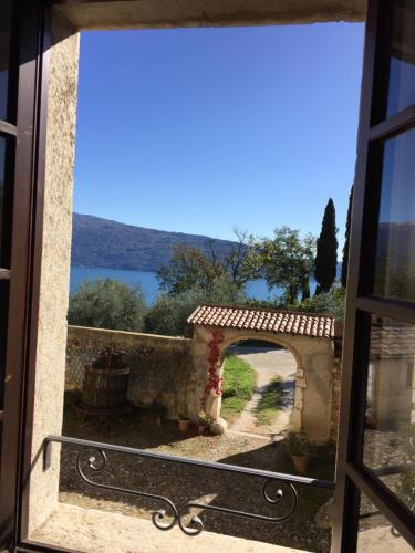 a view from the window of a room with a view at Agriturismo Cervano in Toscolano Maderno