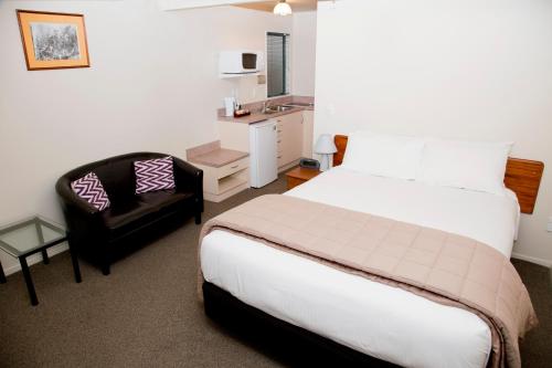 Cama o camas de una habitación en Hamilton Settlers Motor lodge