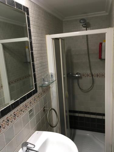 Koupelna v ubytování Pensión La Redonda