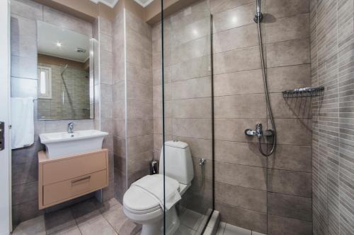 A bathroom at Iliada Beach Hotel
