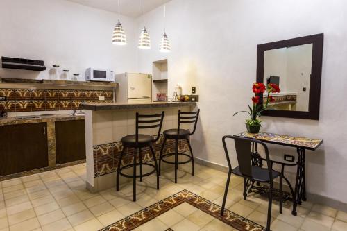Η κουζίνα ή μικρή κουζίνα στο Merida Serviced Apartments