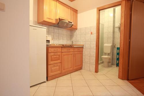 Kuchyň nebo kuchyňský kout v ubytování Apartments Nada