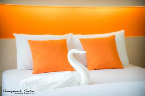 Ένα ή περισσότερα κρεβάτια σε δωμάτιο στο The Lephant Hotel