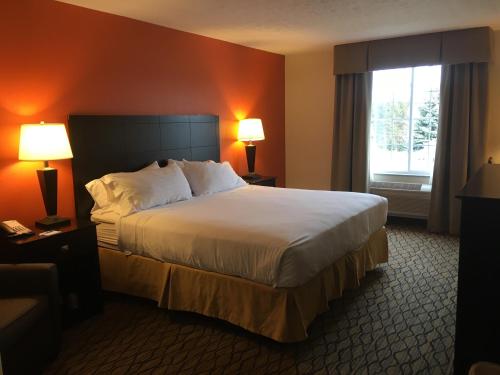 Voodi või voodid majutusasutuse Holiday Inn Express Hotel & Suites Cadillac, an IHG Hotel toas