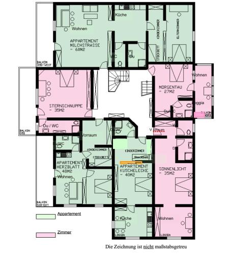 a floor plan of a house at Biobauernhof Gehrnerhof am Arlberg in Warth am Arlberg