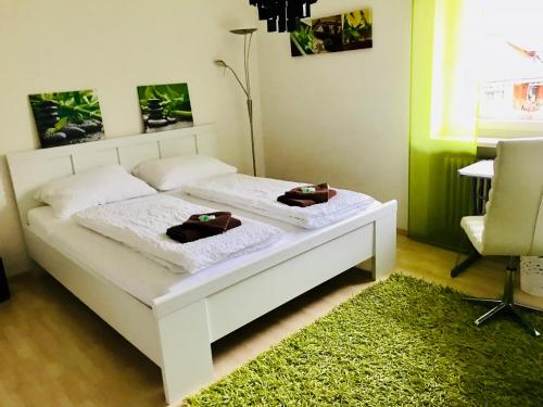 
Ein Bett oder Betten in einem Zimmer der Unterkunft Pension Ristorante da Giova
