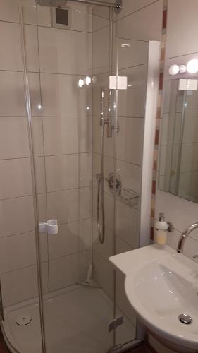 Koupelna v ubytování Haus Rochard