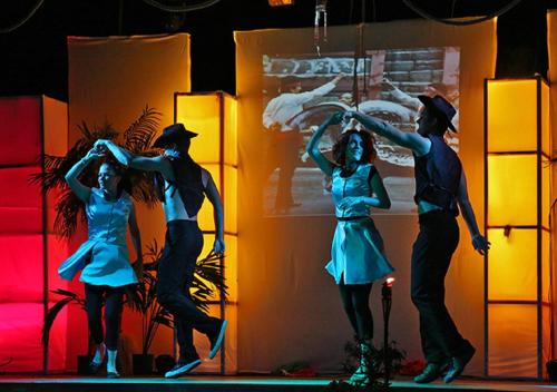 a group of people dancing on a stage at Valamar Sanfior Hotel & Casa in Rabac