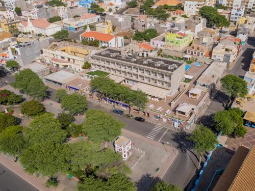 an overhead view of a city with buildings and trees at Oasis Porto Grande in Mindelo