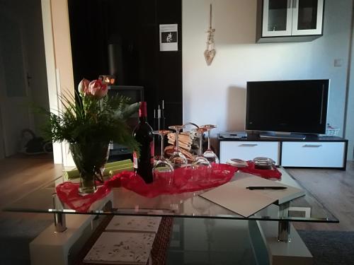 TV a/nebo společenská místnost v ubytování Apartment Dietze