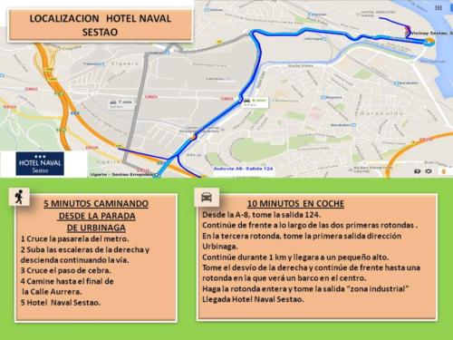a map of the localholm hotel murán at Hotel Naval Sestao in Sestao