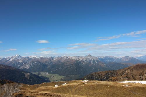 a view of the mountains from the top of a mountain at Ferienwohnung Plattner in Schmirn