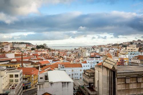 Almennt útsýni yfir borgina Lissabon eða útsýni yfir borgina eins og það er á gistihúsinu