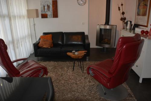 Χώρος καθιστικού στο Luxe appartement met sauna