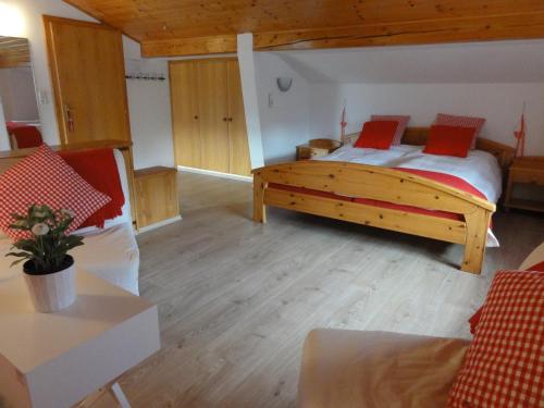 Katil atau katil-katil dalam bilik di Pension AdlerHorst