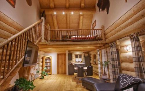 Χώρος καθιστικού στο Holzhaus Lugerhof
