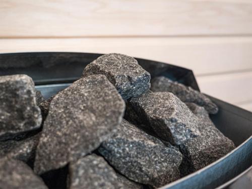 a bowl of rocks sitting on a table at Hrifunes Nature Park in Hrífunes 