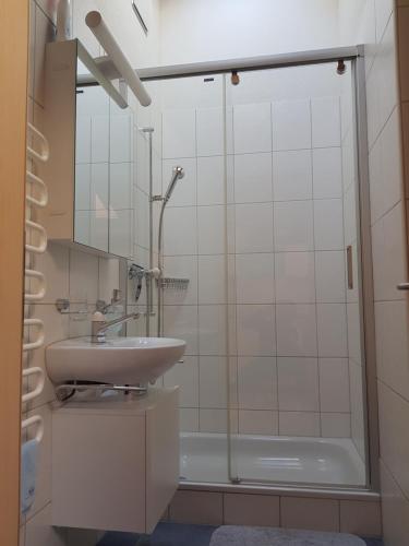 Koupelna v ubytování Oeystrasse 10a