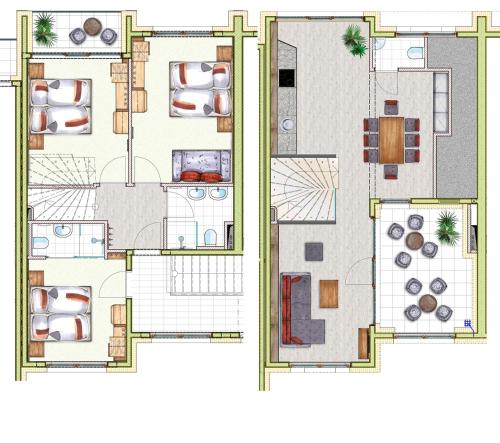 a floor plan of a house at Bergparadies - inklusive Eintritt in die Alpentherme in Dorfgastein