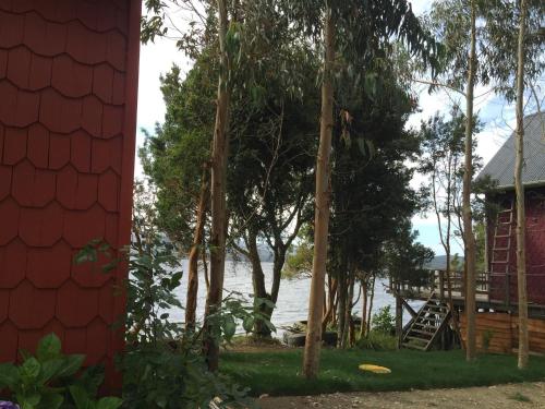 Landskap semula jadi dekat dengan rumah percutian
