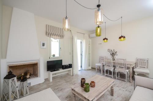 Χώρος καθιστικού στο Aerides Villas