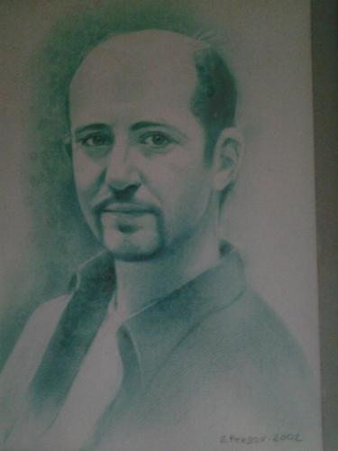 a drawing of a man wearing a shirt and tie at Bon Accord Mirissa in Mirissa