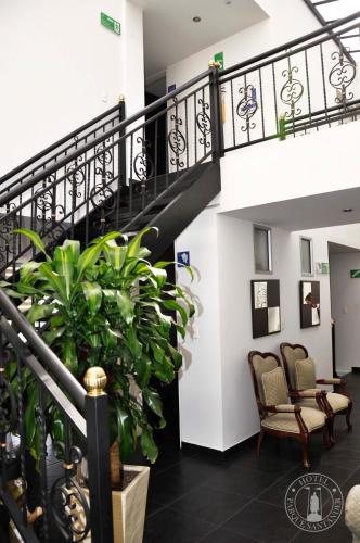 Χώρος καθιστικού στο Hotel Parque Santander Tunja