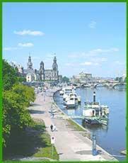 a view of a harbor with boats in the water at Hotel - Restaurant Kurhaus Klotzsche in Dresden