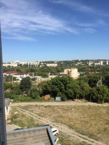 a view of a city from the window of a building at Studio Strelka in Saratov