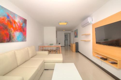 Zona de estar de Monet Art - Apartamentos de diseño en Punta del Este