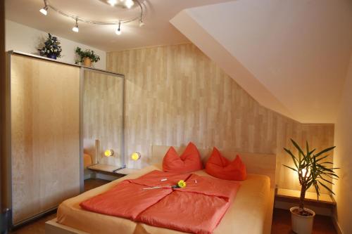Llit o llits en una habitació de Sonnenwiese in Unterlamm 58