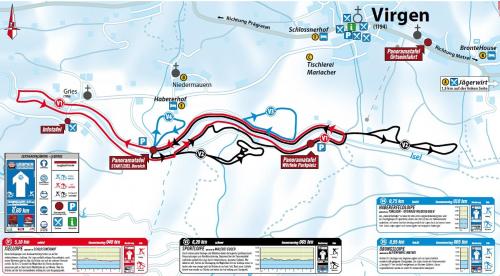 a map of the virgin river trail at Ferienhaus Posthüttl in Virgen