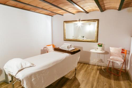 Katil atau katil-katil dalam bilik di Hotel El Guía