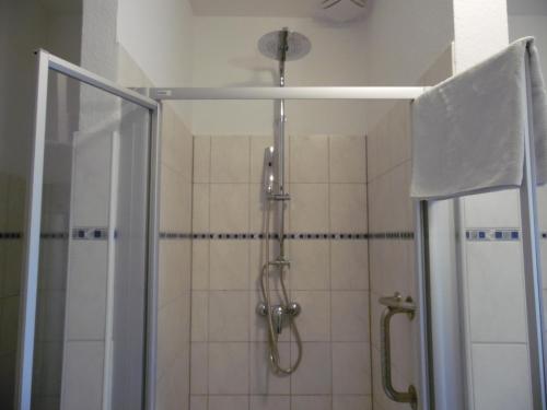 Ένα μπάνιο στο Ferienwohnung Boldt