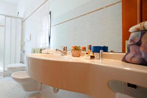 Koupelna v ubytování Arosio Hotel