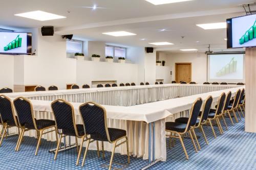 a large conference room with a long table and chairs at Best Western Hotel Vista in Ostrava
