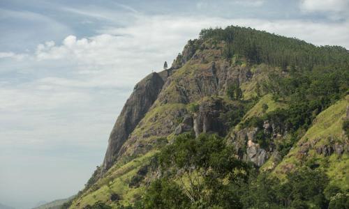 a mountain with trees on top of it at Heavens Seven in Ella