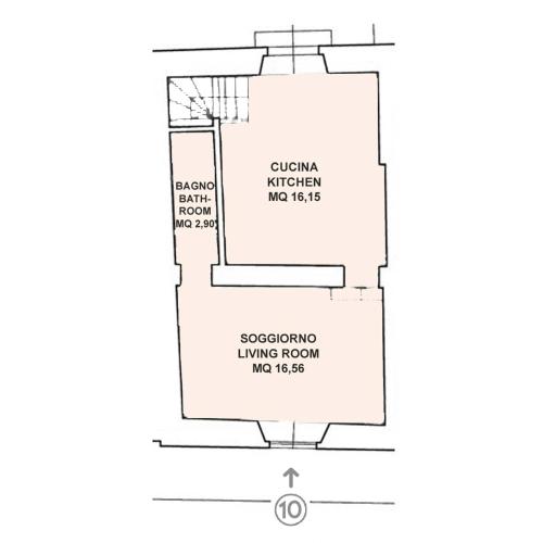 a floor plan of a house at Agriturismo Le Gallozzole in Monteriggioni